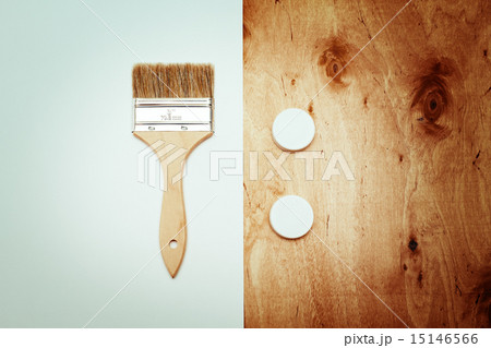 Renovation brush with paper and wooden texture Renovation brush with paper and wooden texture 15146566
