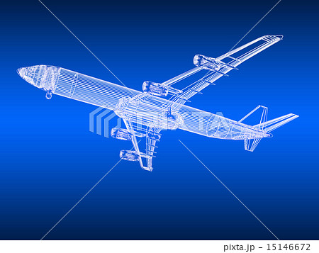 3d model Flying airplane 15146672