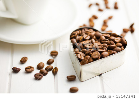 coffee beans in heart form coffee beans in heart form 15147341