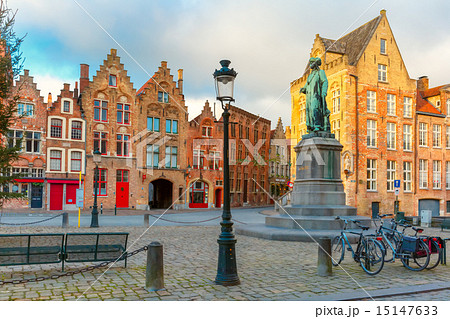 Jan Van Eyck Square in Bruges, Belgium Jan Van Eyck Square in Bruges, Belgium 15147633