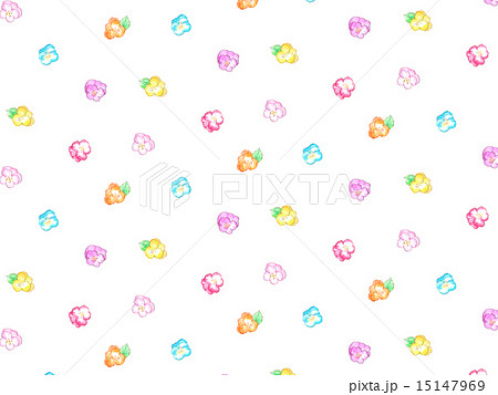 花柄 花 パンジー カラフル 春 可愛い 植物 春の花 花壇 フラワーアレンジメント イラスト 水彩のイラスト素材 15147969 Pixta