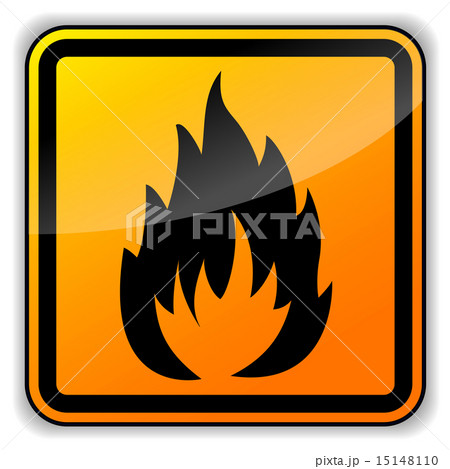 Vectore square flammable signのイラスト素材 [15148110] - PIXTA
