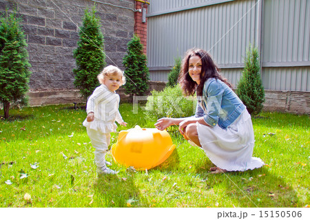 Mother and baby in summer Mother and baby in summer 15150506