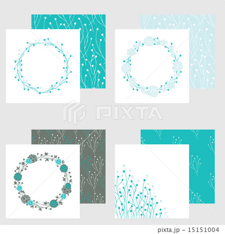 set of four frames and seamless textures 15151004