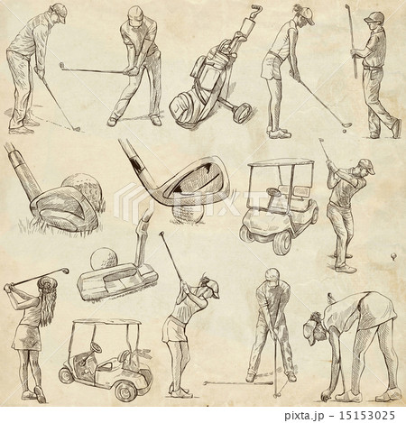 Golf and Golfers - Hand drawn pack Golf and Golfers - Hand drawn pack 15153025