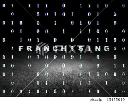 Finance concept: Franchising in grunge dark room 15155019