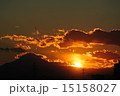 マンションから見える富士山と夕日 15158027