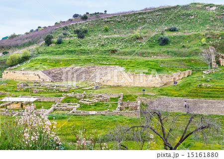 ancient greek theater and agora in Morgantina ancient greek theater and agora in Morgantina 15161880