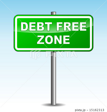 Vector debt free signpost Vector debt free signpost 15162313