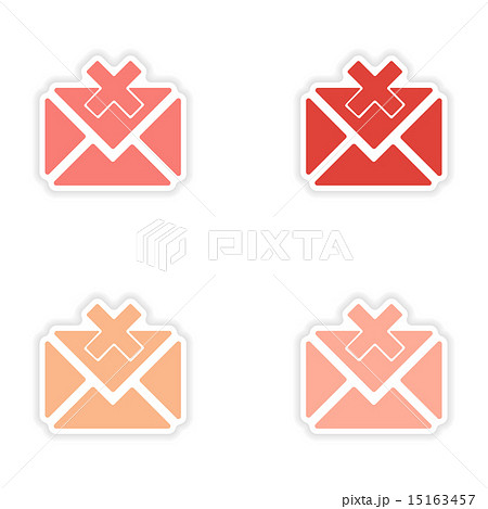 assembly realistic sticker design on paper email 15163457