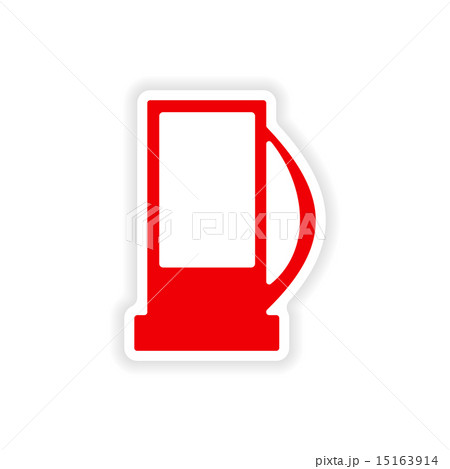 icon sticker realistic design on paper refill 15163914