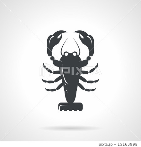 Crawfish black vector icon Crawfish black vector icon 15163998