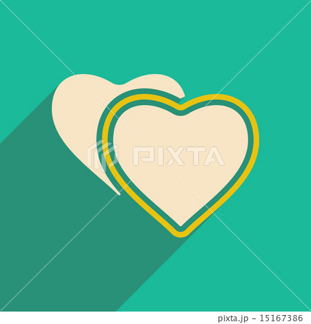 Flat with shadow icon and mobile applacation hearts Flat with shadow icon and mobile applacation hearts 15167386