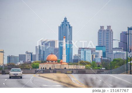 atlanta georgia city skyline on cloudy day atlanta georgia city skyline on cloudy day 15167767