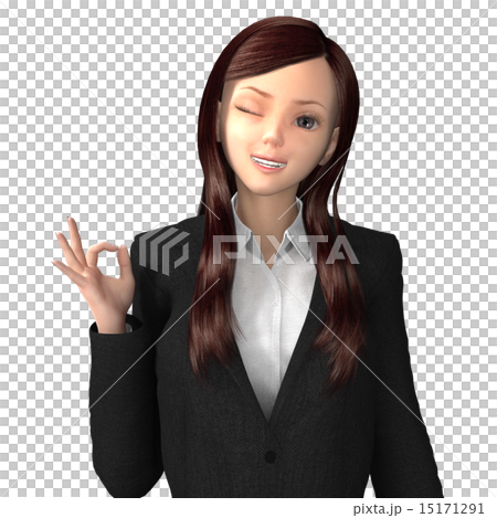 OKサインするビジネスウーマン OKサインするビジネスウーマン 15171291