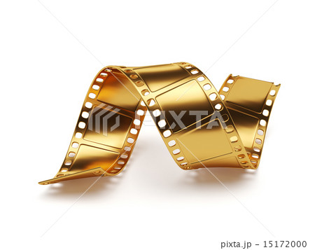 Golden film strip isolated on white background Golden film strip isolated on white background 15172000