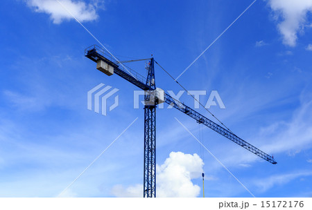Crane working on blue sky 15172176