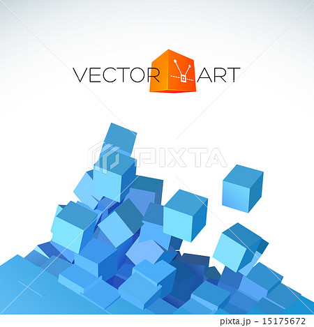 Vector 3D explosion background with particles 15175672
