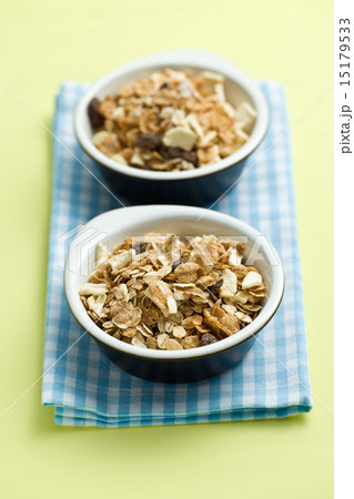 muesli in ceramic bowls muesli in ceramic bowls 15179533
