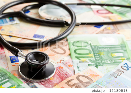 stethoscope and the euro banknotes stethoscope and the euro banknotes 15180613