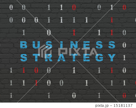 Finance concept: Business Strategy on wall background 15181137