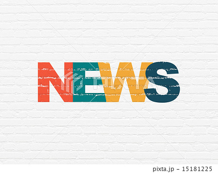 News concept: News on wall background 15181225