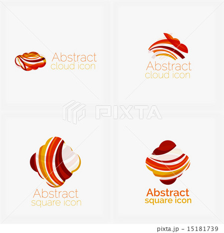 Clean elegant circle shaped abstract geometric logo. Universal for any idea 15181739