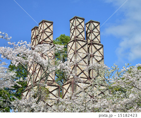 桜咲く韮山反射炉 15182423