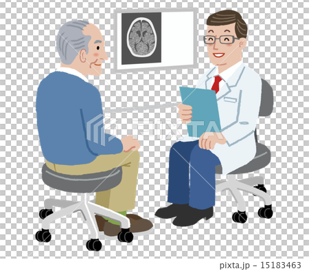 Doctor and his senior patient at his office 15183463