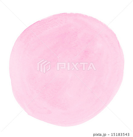 透明水彩 丸 ピンク のイラスト素材