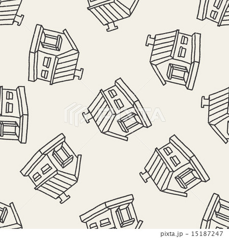 Doodle House seamless pattern background Doodle House seamless pattern background 15187247