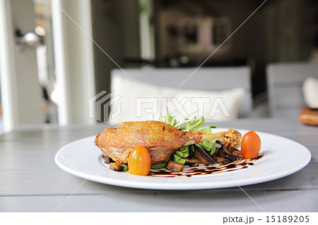 Duck confit , Roasted duck with blueberry sauce 15189205