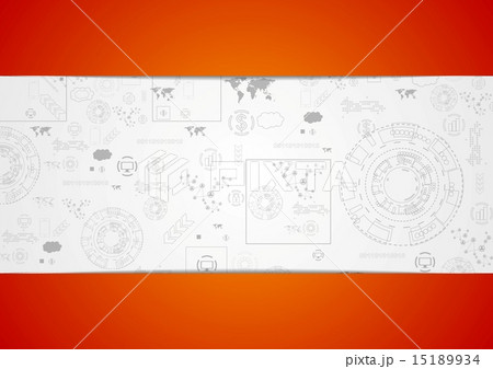 Tech engineering drawing abstract background Tech engineering drawing abstract background 15189934