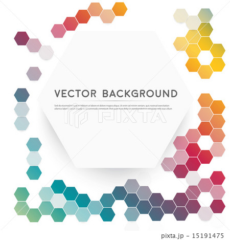 Vector abstract color 3d hexagonal 15191475