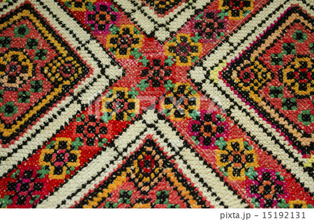 Detail of old embroidery tablecloth Detail of old embroidery tablecloth 15192131