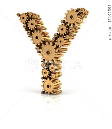 Alphabet Y formed by gears 15192595
