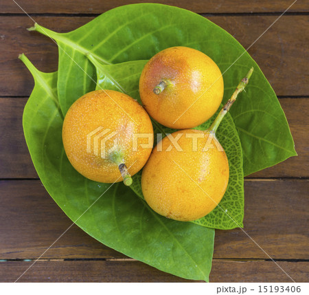Passion Fruits on Wooden Background Passion Fruits on Wooden Background 15193406