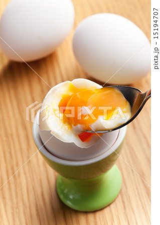 boiled egg in eggcup 15194707