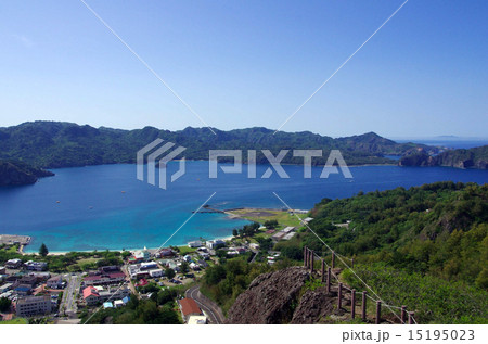 小笠原諸島　父島、島内の風景（三日月山山頂からの景色） 15195023