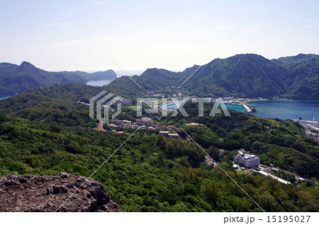 小笠原諸島　父島、島内の風景（三日月山山頂からの景色） 15195027