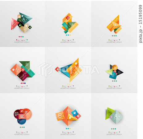 Set of paper graphic layouts 15195099