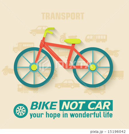 Flat bike background illustration concept 15196042