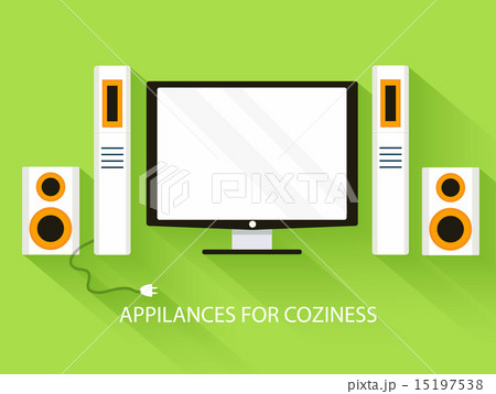 Flat media home theater background concept 15197538