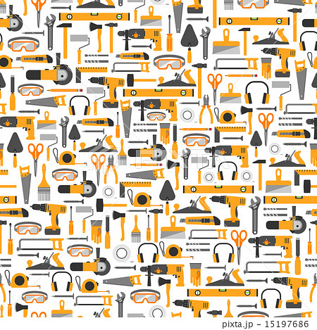 Construction tools seamless pattern Construction tools seamless pattern 15197686