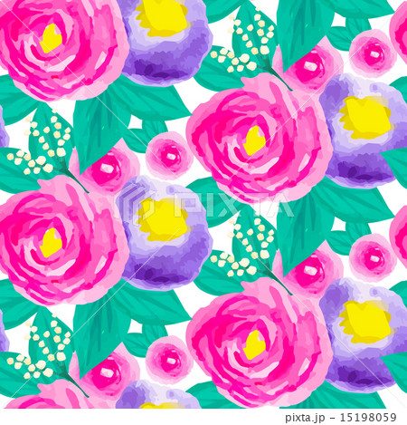 Watercolor seamless floral pattern 15198059