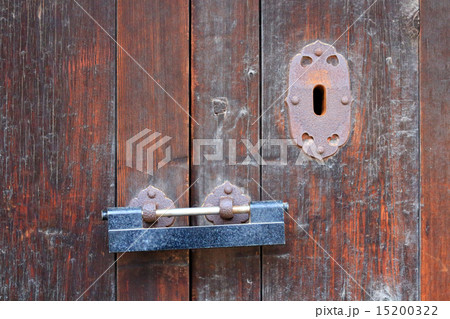 錠前と鍵穴の写真素材