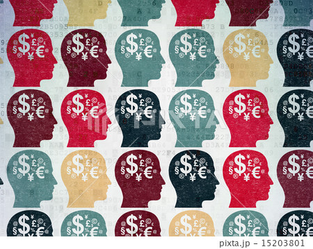 Advertising concept: Head icons on Digital Paper background Advertising concept: Head icons on Digital Paper background 15203801