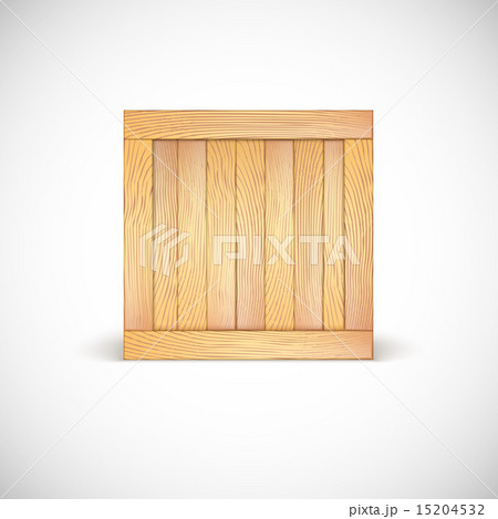 Wooden box isolated 15204532