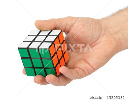 Cube puzzle in hand Cube puzzle in hand 15205382