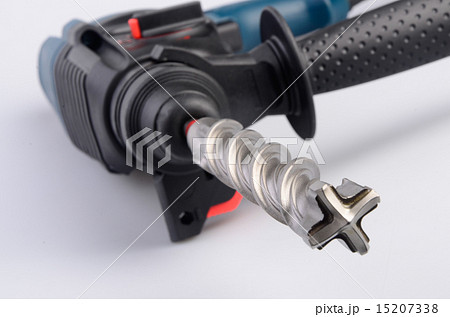 Electric drilling machine on a white Electric drilling machine on a white 15207338